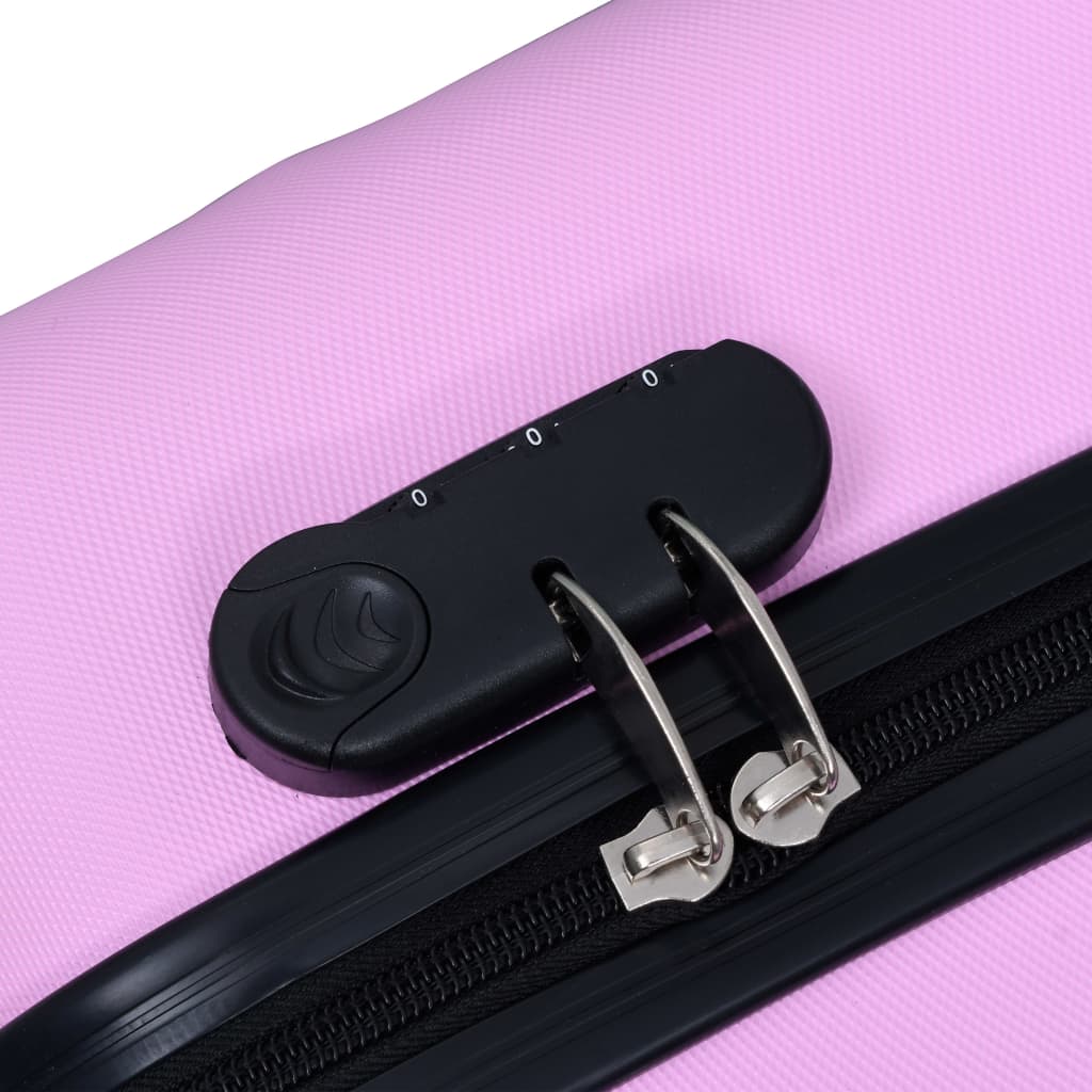 Hartschalen-Trolley-Set 2 Stk. Rosa ABS - Premium Reisekoffer - Just €133.04! Shop now at homesales4u