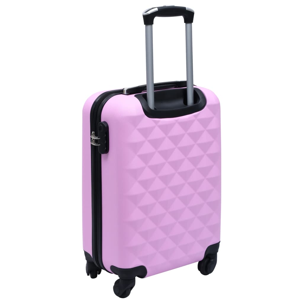 Hartschalen-Trolley-Set 2 Stk. Rosa ABS - Premium Reisekoffer - Just €133.04! Shop now at homesales4u