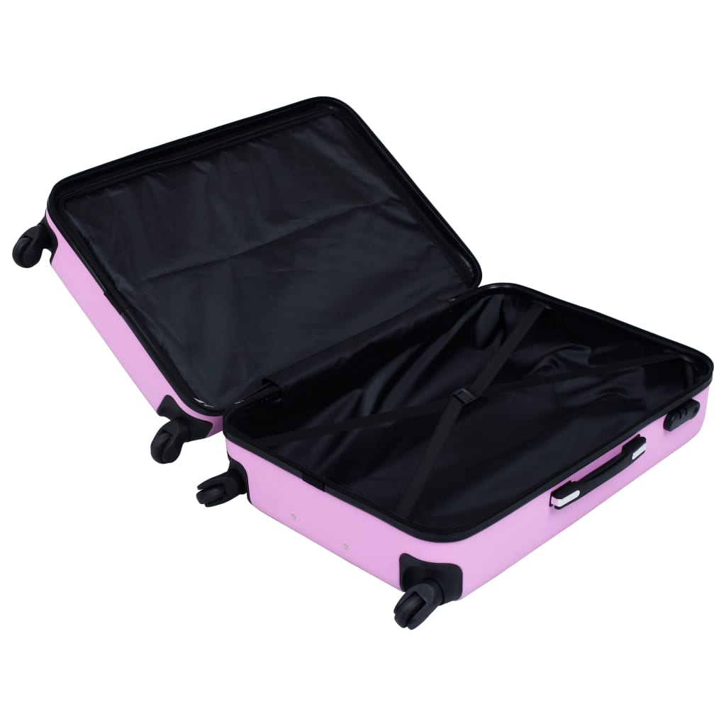 Hartschalen-Trolley-Set 2 Stk. Rosa ABS - Premium Reisekoffer - Just €133.04! Shop now at homesales4u