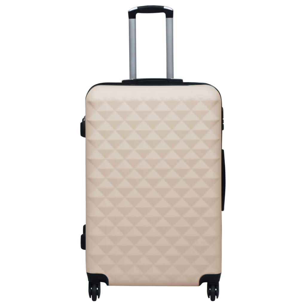 Hartschalen-Trolley-Set 2 Stk. Golden ABS - Premium Reisekoffer - Just €129.79! Shop now at homesales4u