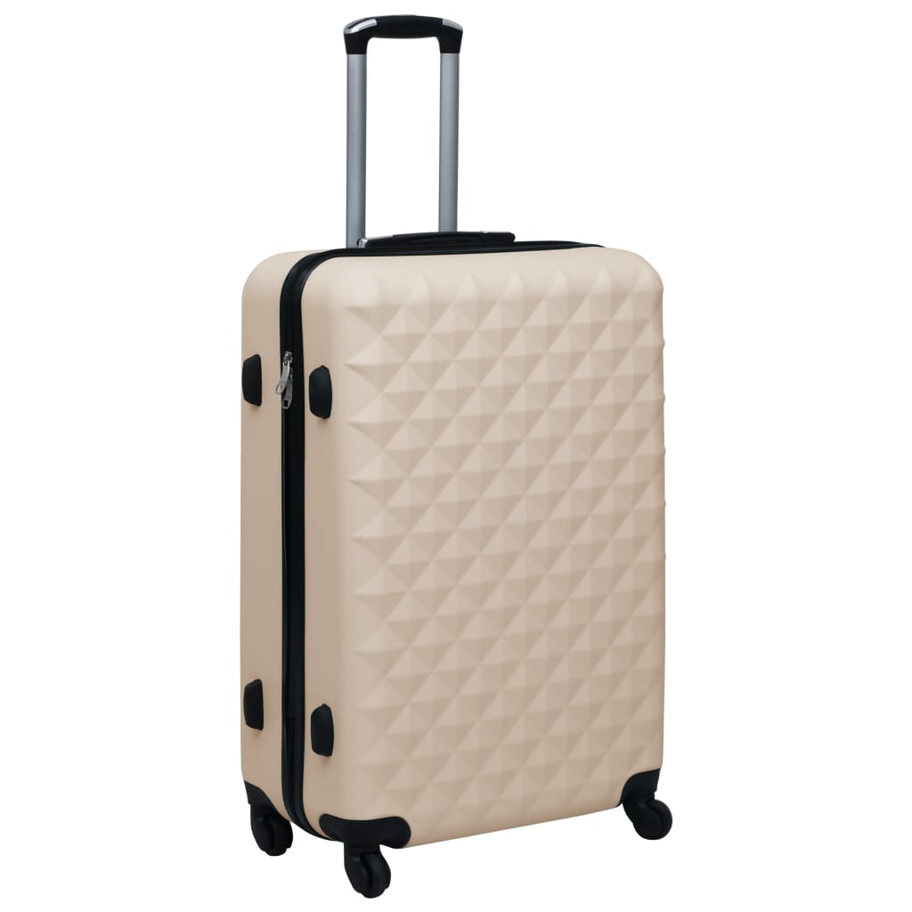 Hartschalen-Trolley-Set 2 Stk. Golden ABS - Premium Reisekoffer - Just €129.79! Shop now at homesales4u