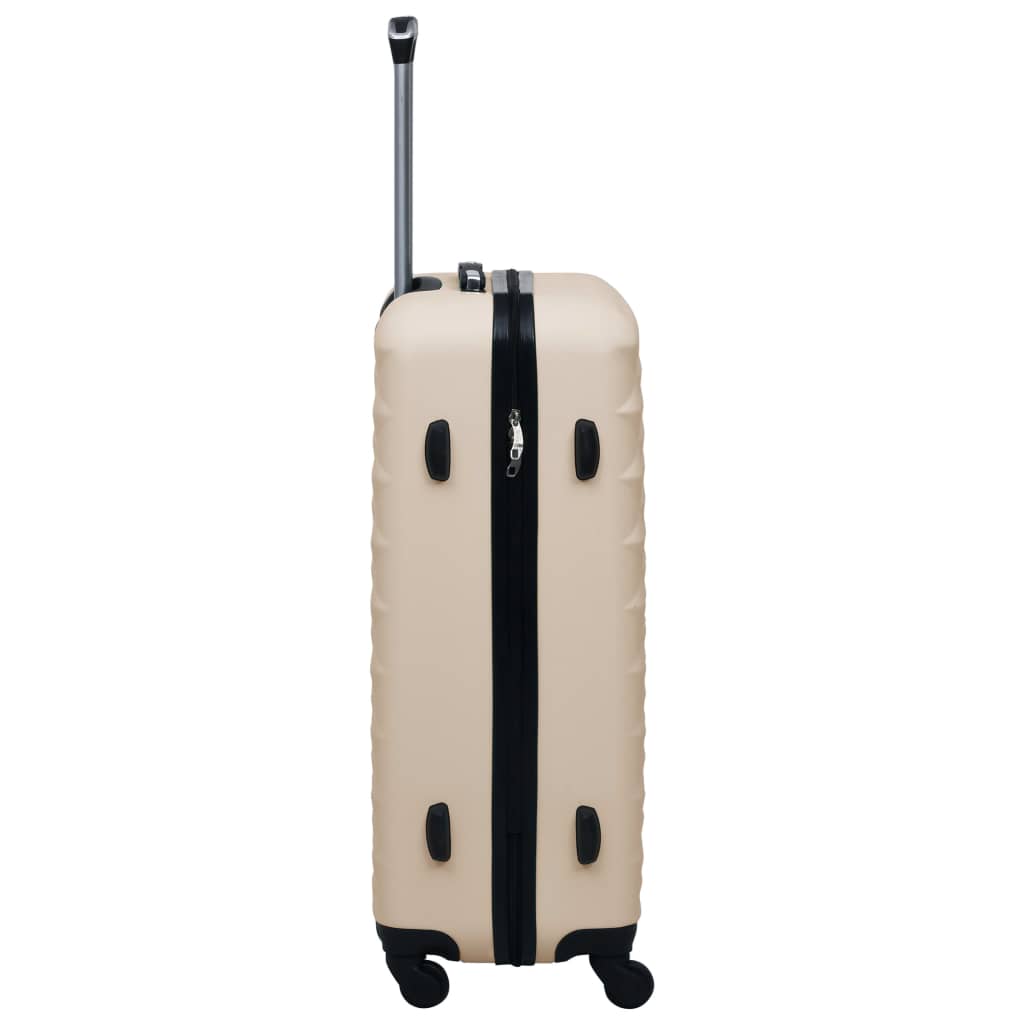 Hartschalen-Trolley-Set 2 Stk. Golden ABS - Premium Reisekoffer - Just €129.79! Shop now at homesales4u