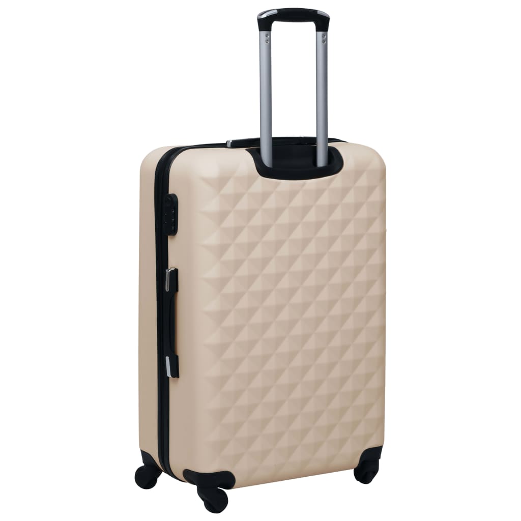 Hartschalen-Trolley-Set 2 Stk. Golden ABS - Premium Reisekoffer - Just €129.79! Shop now at homesales4u