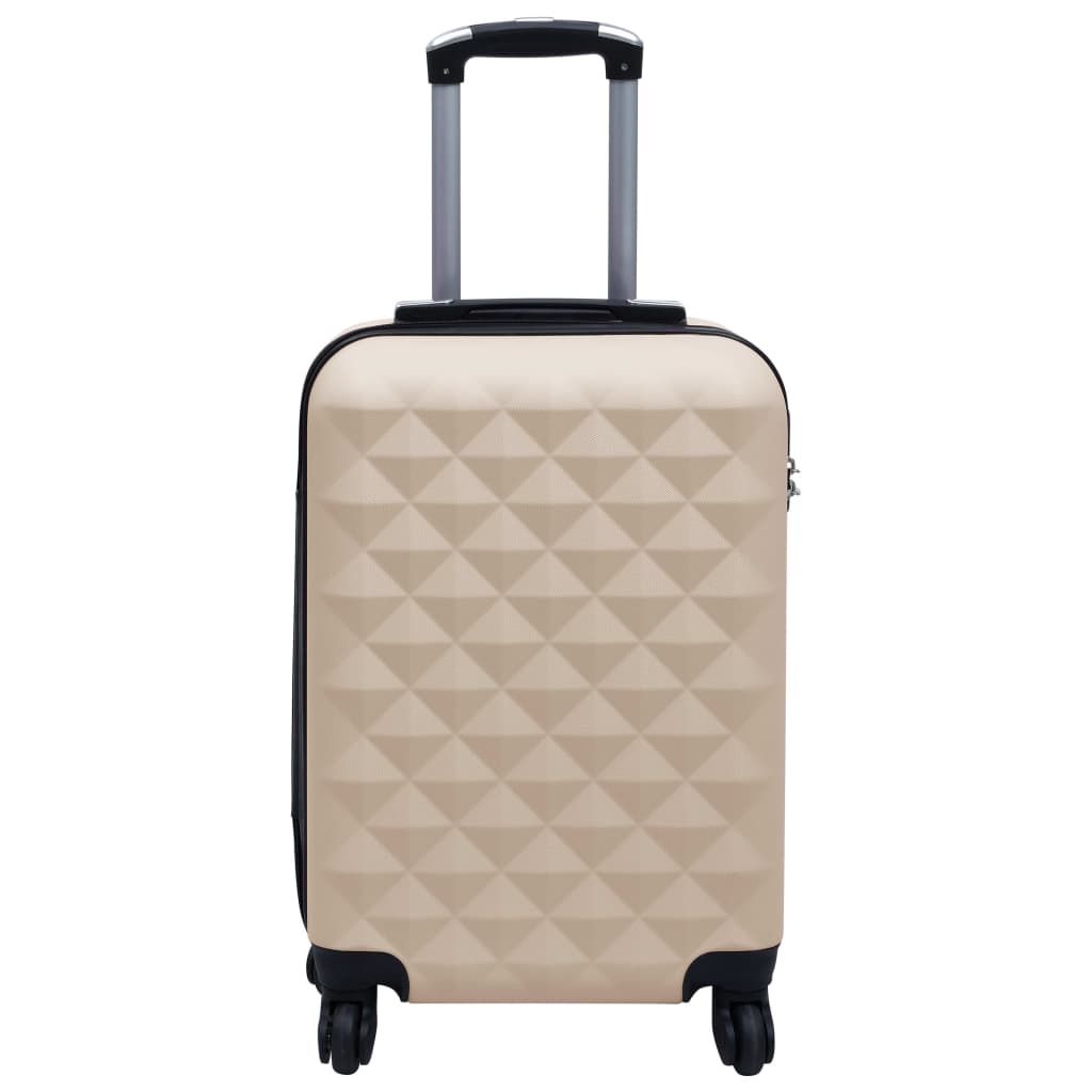 Hartschalen-Trolley-Set 2 Stk. Golden ABS - Premium Reisekoffer - Just €129.79! Shop now at homesales4u