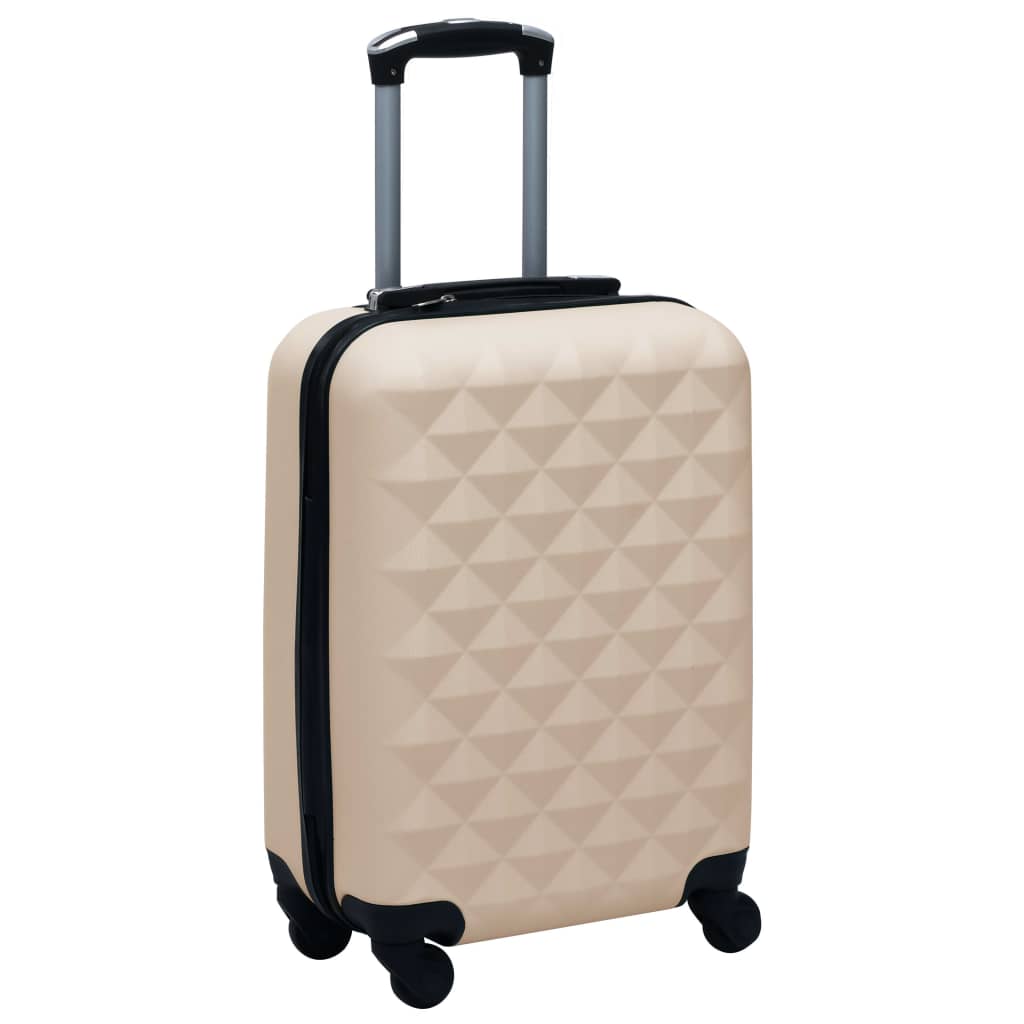 Hartschalen-Trolley-Set 2 Stk. Golden ABS - Premium Reisekoffer - Just €129.79! Shop now at homesales4u