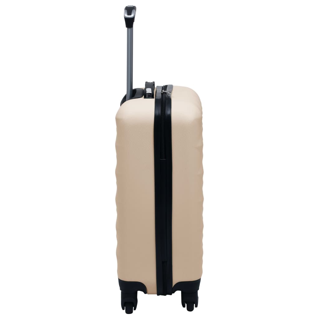 Hartschalen-Trolley-Set 2 Stk. Golden ABS - Premium Reisekoffer - Just €129.79! Shop now at homesales4u