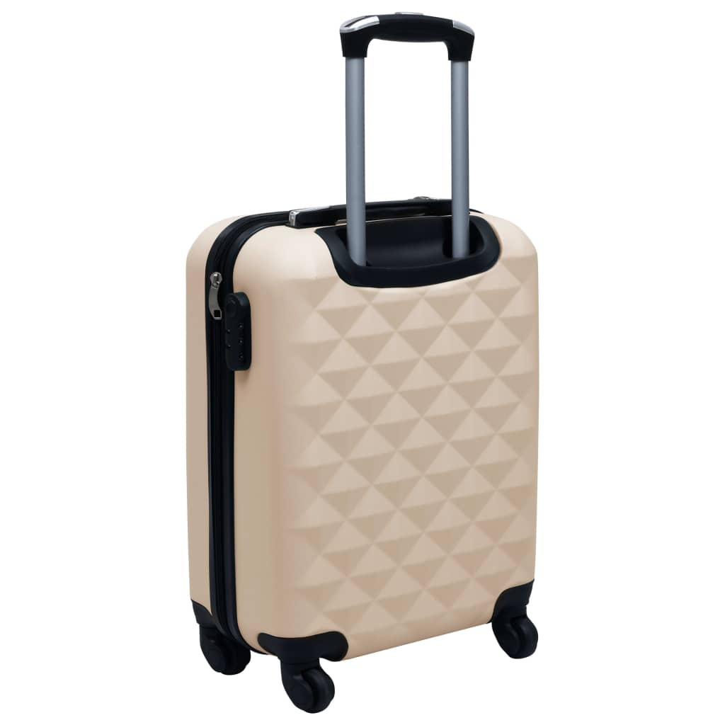 Hartschalen-Trolley-Set 2 Stk. Golden ABS - Premium Reisekoffer - Just €129.79! Shop now at homesales4u
