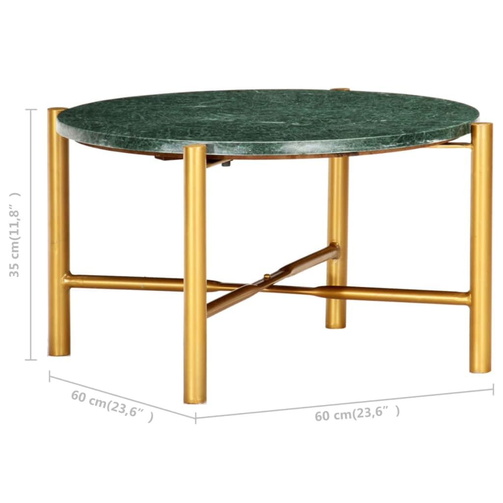 Couchtisch Grün 60×60×35 cm Echtstein in Marmoroptik - Premium Couchtische - Just €138.75! Shop now at homesales4u