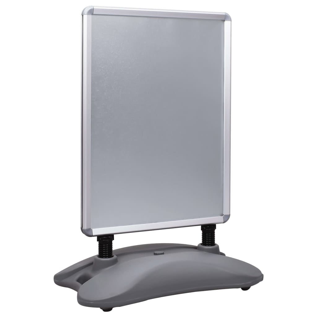 A1-Plakatständer Wasserbefüllbar Grau Aluminiumlegierung - Premium Vitrinen - Just €209.62! Shop now at homesales4u