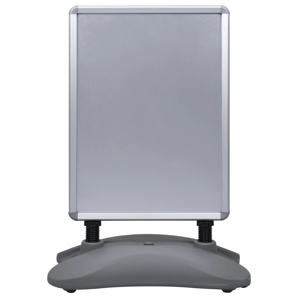 A1-Plakatständer Wasserbefüllbar Grau Aluminiumlegierung - Premium Vitrinen - Just €209.62! Shop now at homesales4u