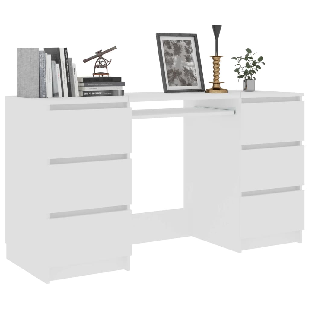 Schreibtisch Weiß 140x50x77 cm Holzwerkstoff - Premium Schreibtische - Just €227.01! Shop now at homesales4u