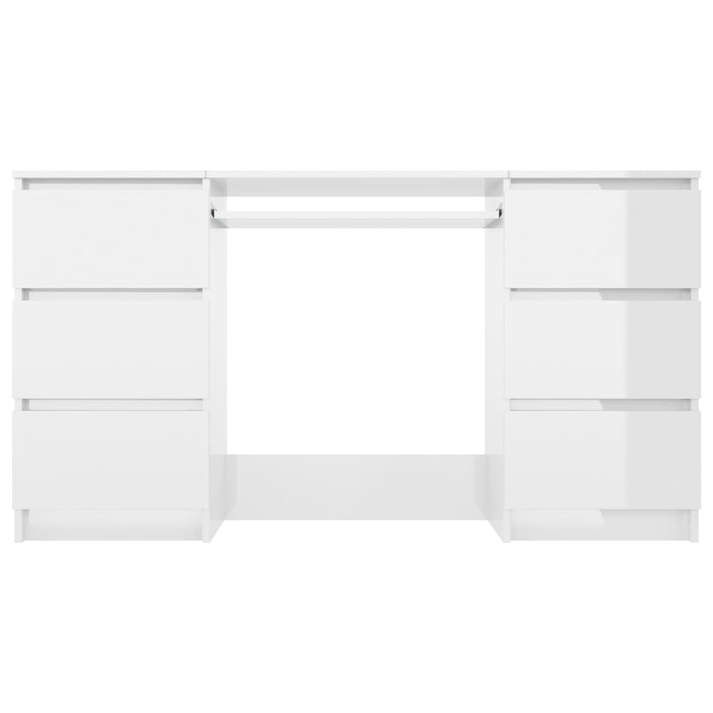 Schreibtisch Hochglanz-Weiß 140x50x77 cm Holzwerkstoff - Premium Schreibtische - Just €283! Shop now at homesales4u