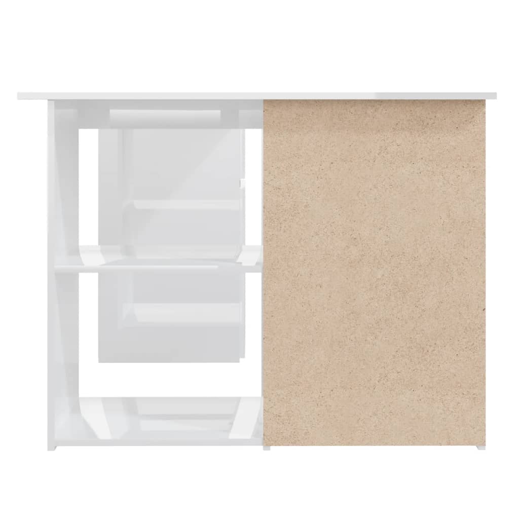 Eckschreibtisch Hochglanz-Weiß 145x100x76 cm Holzwerkstoff - Premium Schreibtische - Just €287.14! Shop now at homesales4u