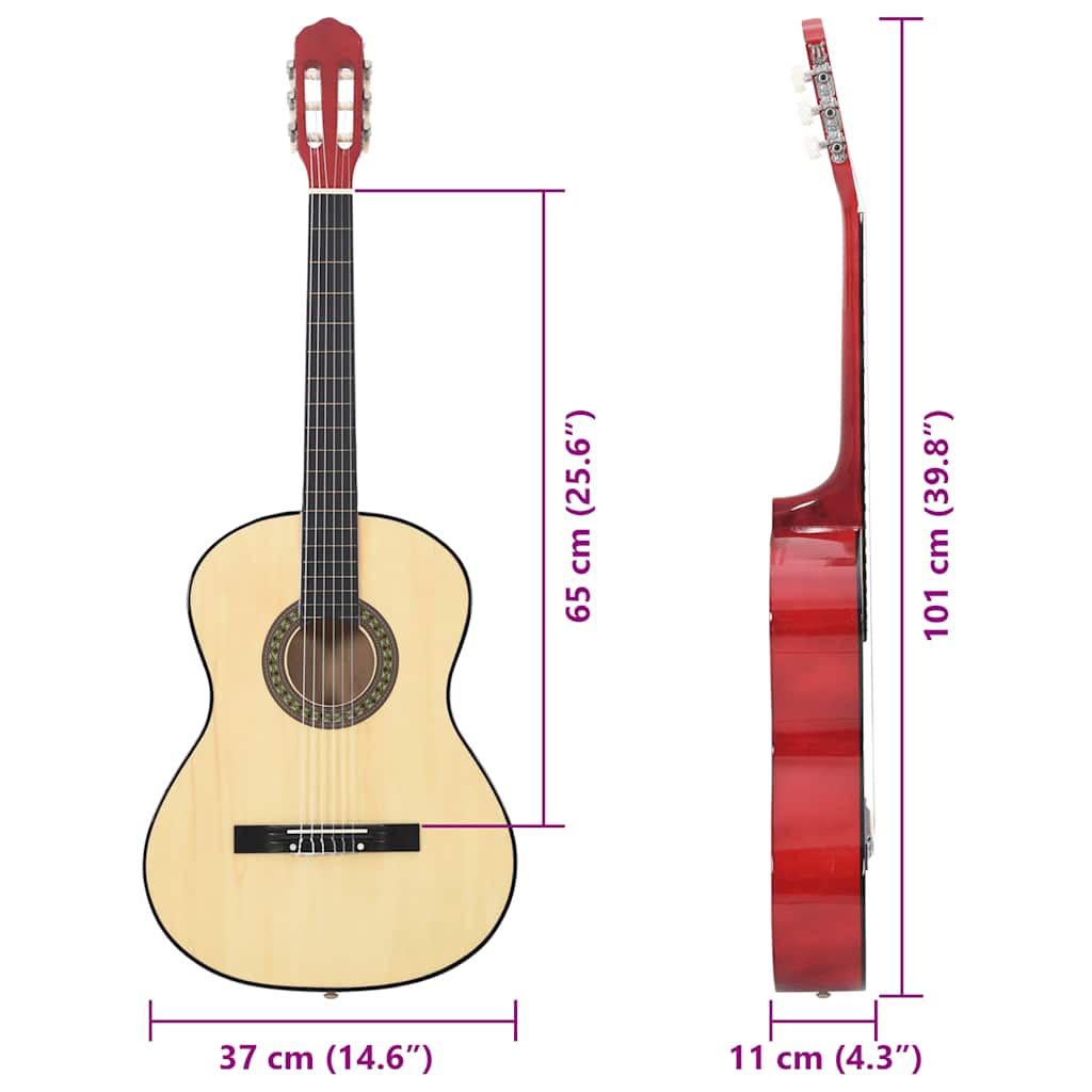 Klassische Gitarre für Anfänger 4/4 39" Lindenholz - Premium Gitarren - Just €84.13! Shop now at homesales4u
