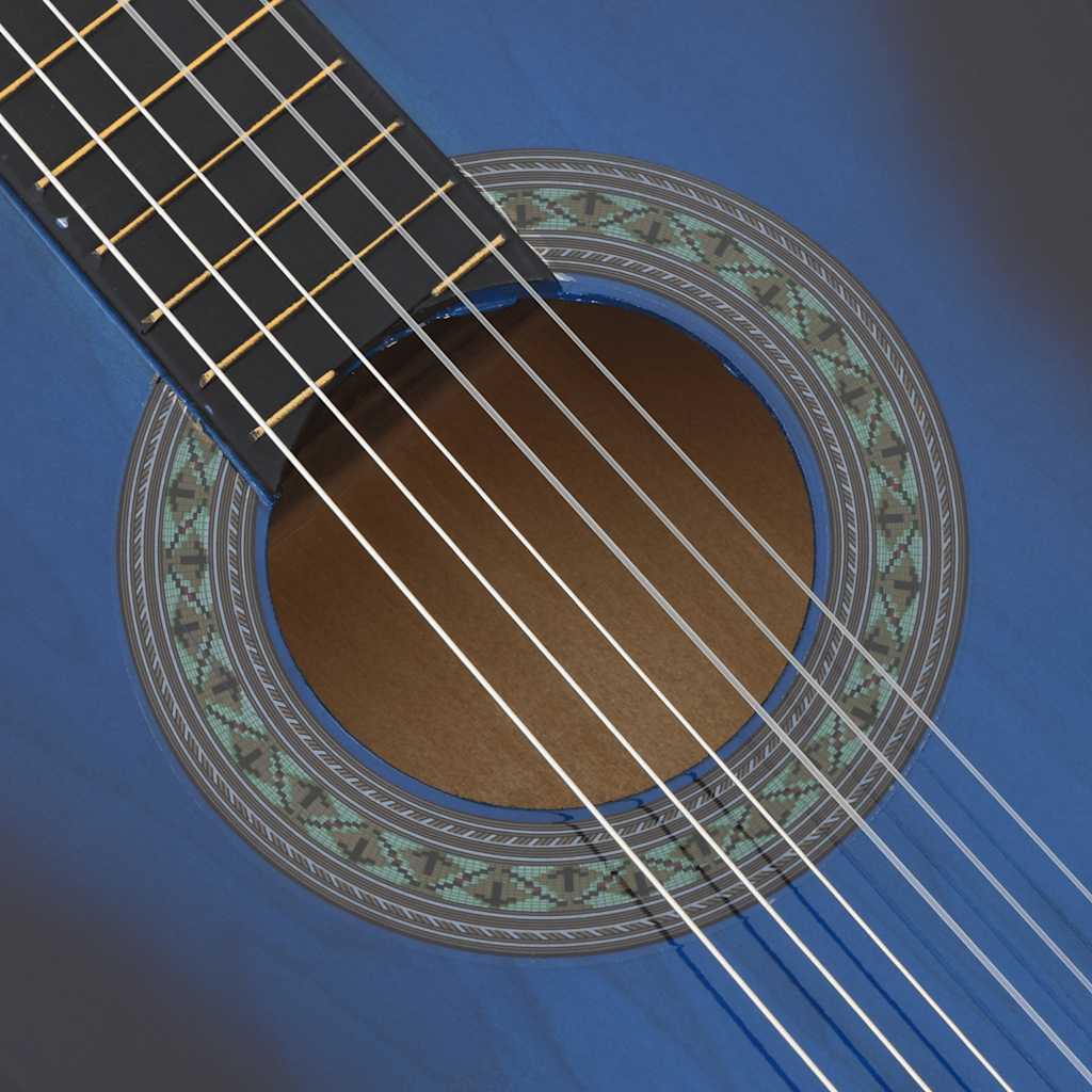 Klassikgitarre für Anfänger Blau 4/4 39" Lindenholz - Premium Gitarren - Just €80.25! Shop now at homesales4u