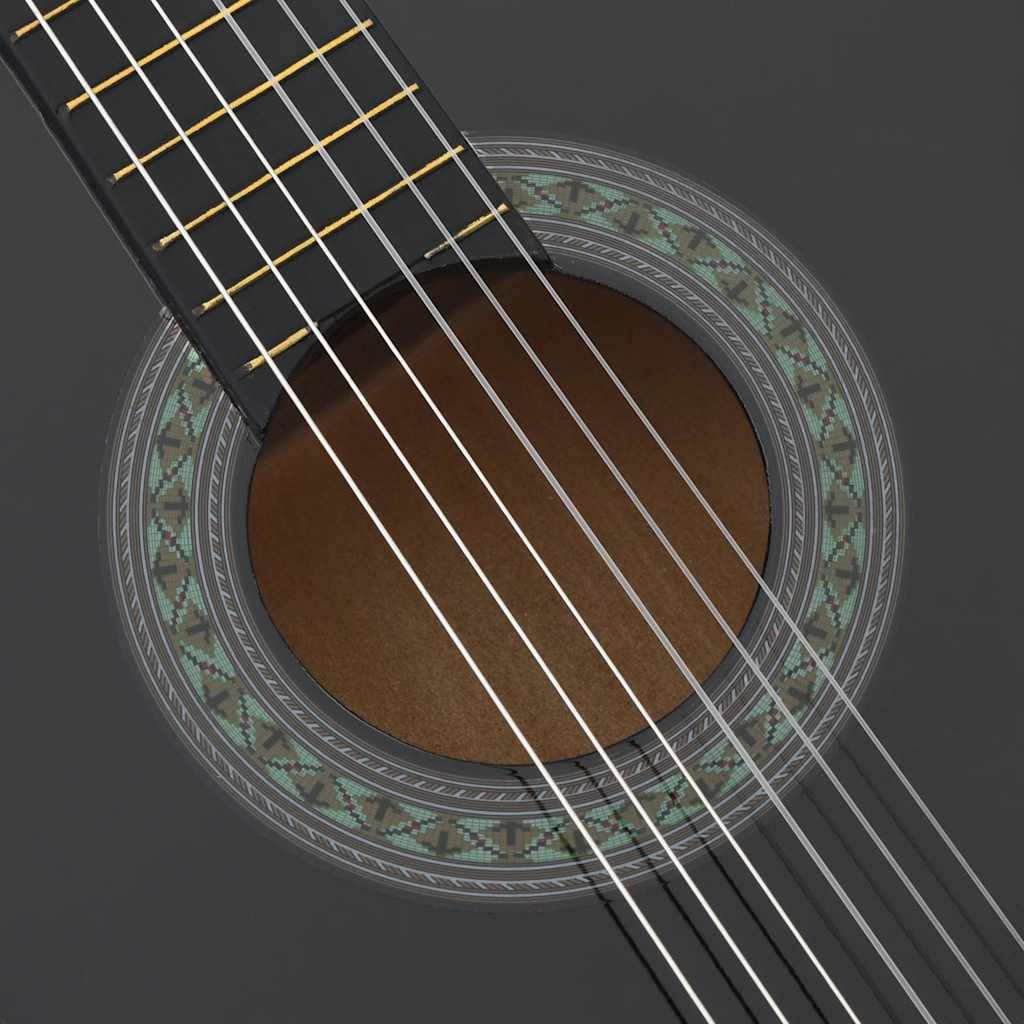Klassikgitarre für Anfänger Schwarz 4/4 39" Lindenholz - Premium Gitarren - Just €81.16! Shop now at homesales4u