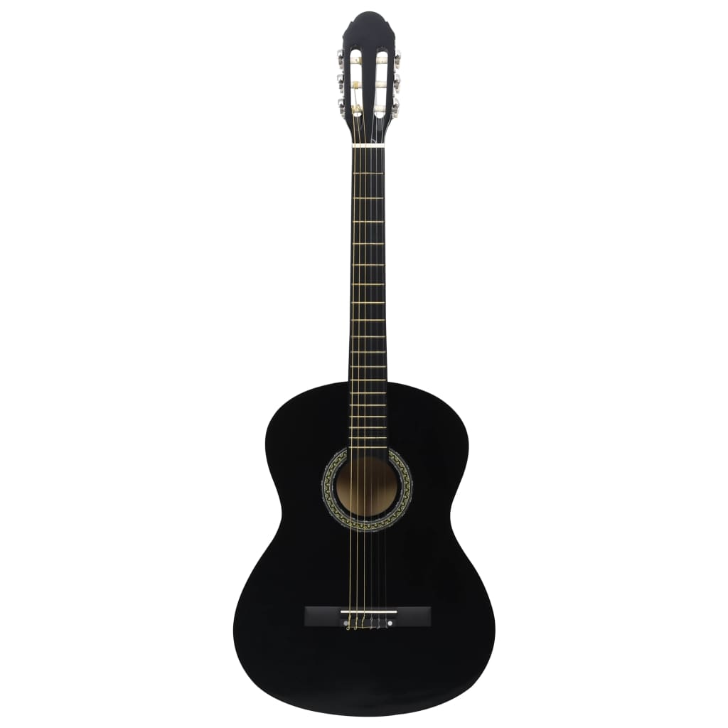 12-tlg. Klassikgitarren-Set für Anfänger Schwarz 4/4 39" - Premium Gitarren - Just €120.29! Shop now at homesales4u