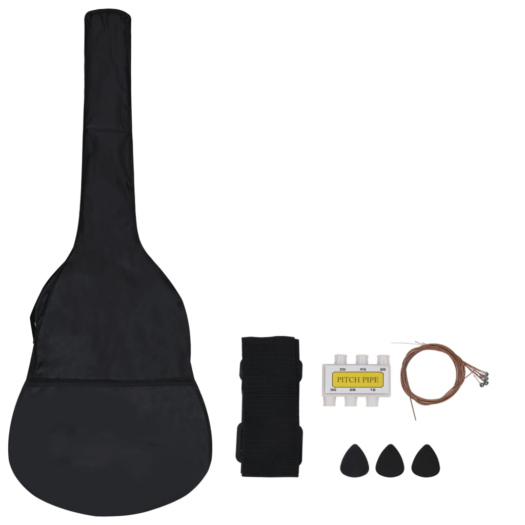 8-tlg. Klassikgitarren-Set für Anfänger Schwarz 3/4 36" - Premium Gitarren - Just €76.66! Shop now at homesales4u