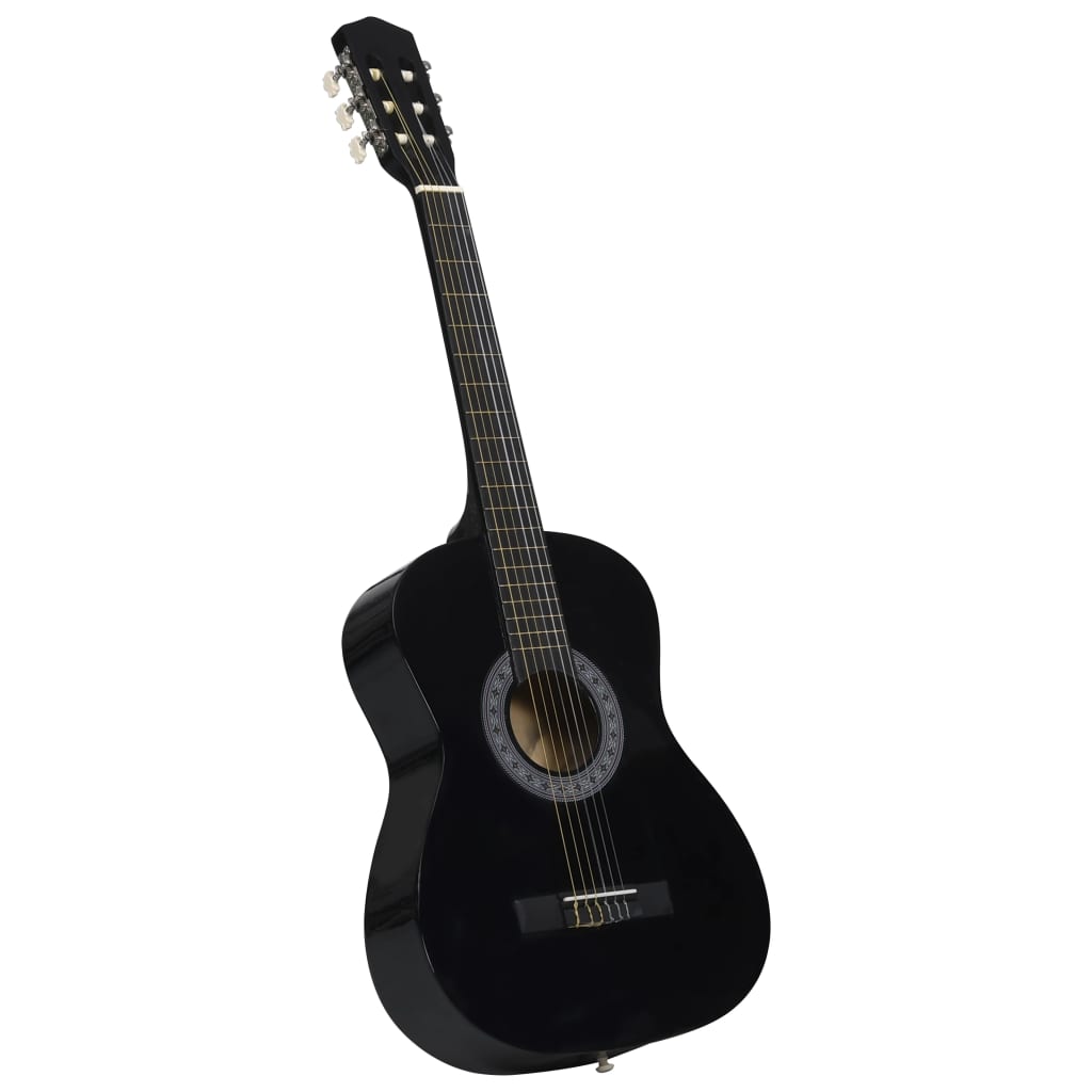 8-tlg. Klassikgitarren-Set für Anfänger Schwarz 3/4 36" - Premium Gitarren - Just €76.66! Shop now at homesales4u