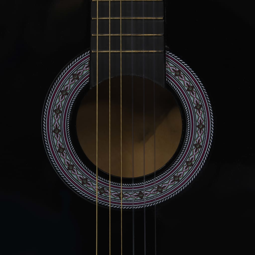 8-tlg. Klassikgitarren-Set für Anfänger Schwarz 3/4 36" - Premium Gitarren - Just €76.66! Shop now at homesales4u