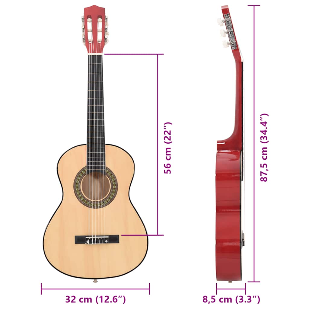 Klassische Gitarre für Anfänger und Kinder 1/2 34" Lindenholz - Premium Gitarren - Just €68.92! Shop now at homesales4u