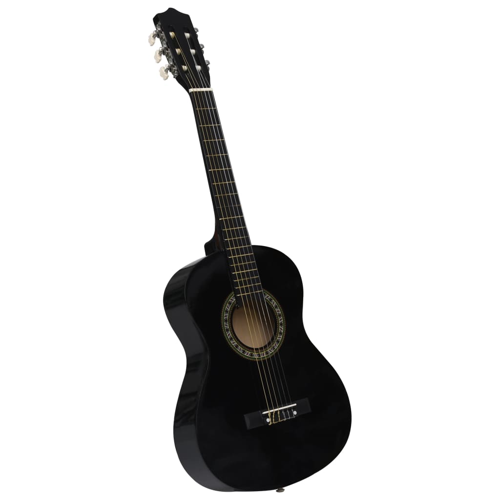 8-tlg. Klassikgitarren-Set für Anfänger Schwarz 1/2 34" - Premium Gitarren - Just €76.96! Shop now at homesales4u