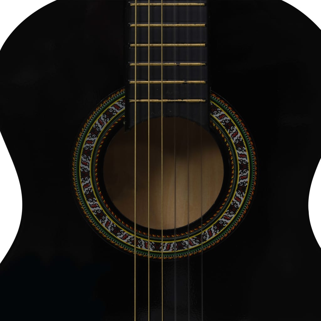 8-tlg. Klassikgitarren-Set für Anfänger Schwarz 1/2 34" - Premium Gitarren - Just €76.96! Shop now at homesales4u