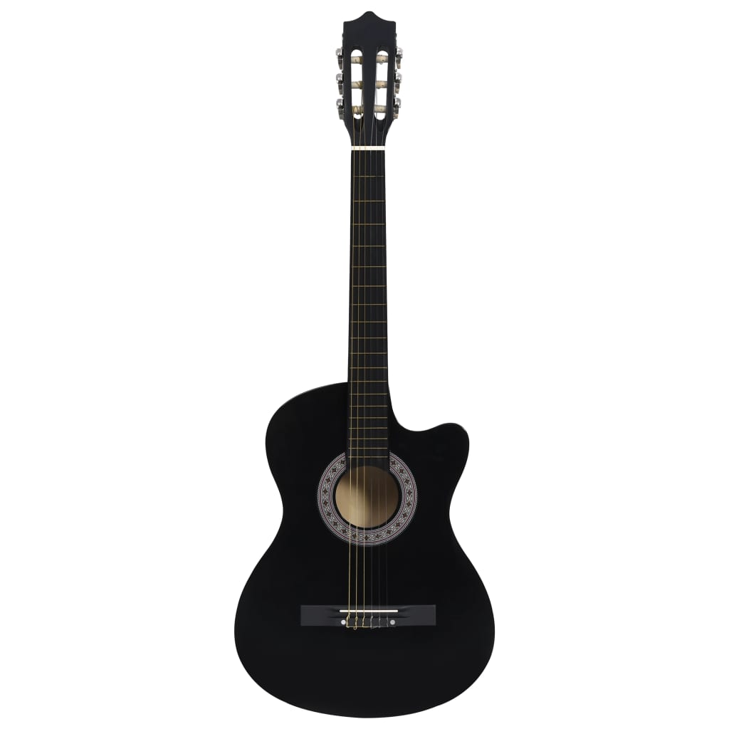 12-tlg Westerngitarre Set mit 6 Saiten Schwarz 38" - Premium Gitarren - Just €109.93! Shop now at homesales4u