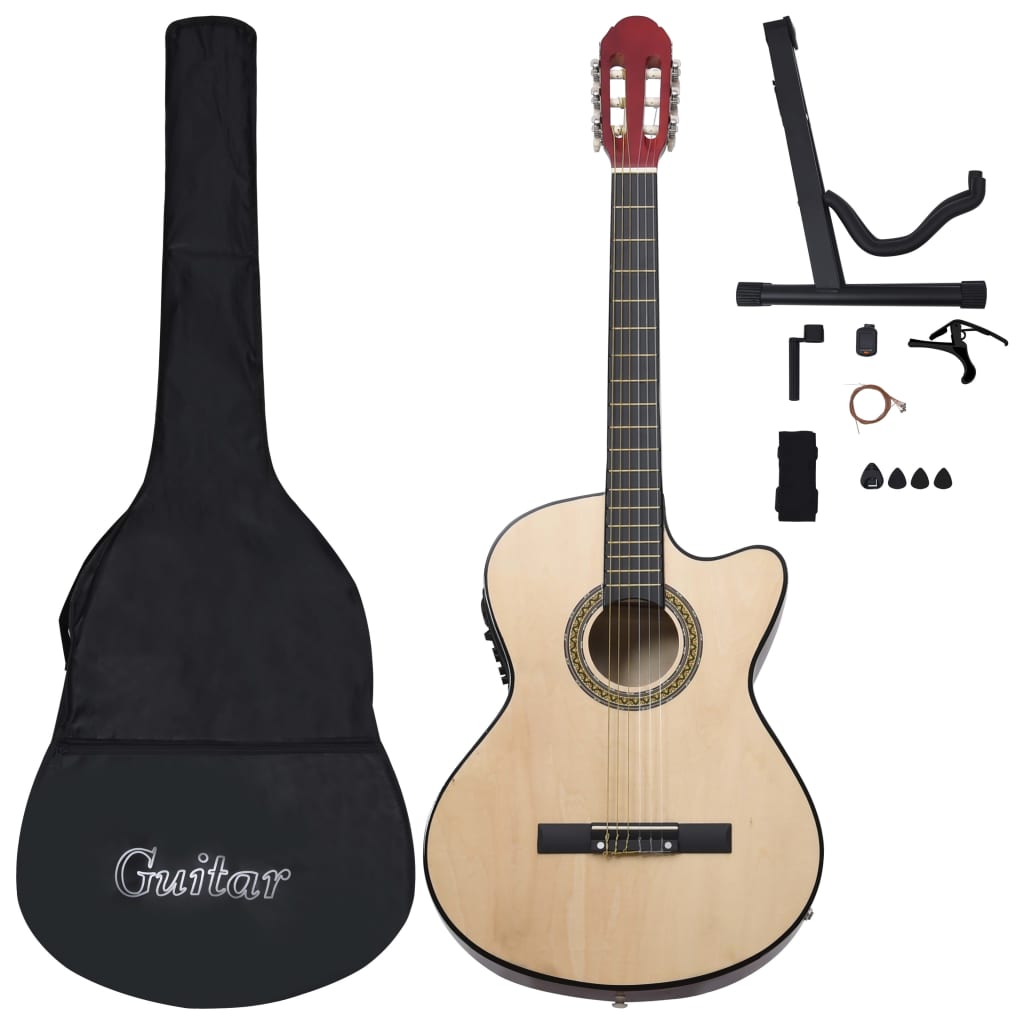 12-tlg. Westerngitarre Set mit Equalizer und 6 Saiten - Premium Gitarren - Just €142.57! Shop now at homesales4u