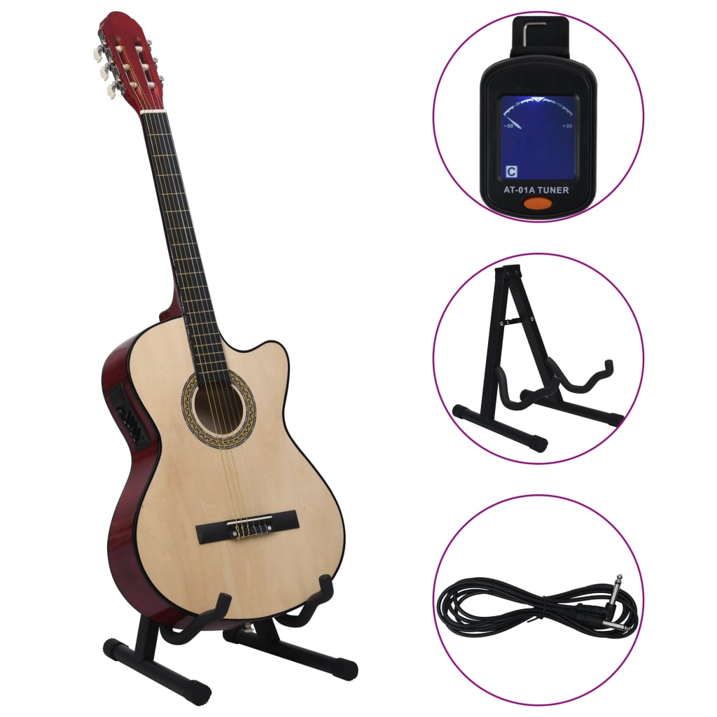 12-tlg. Westerngitarre Set mit Equalizer und 6 Saiten - Premium Gitarren - Just €142.57! Shop now at homesales4u