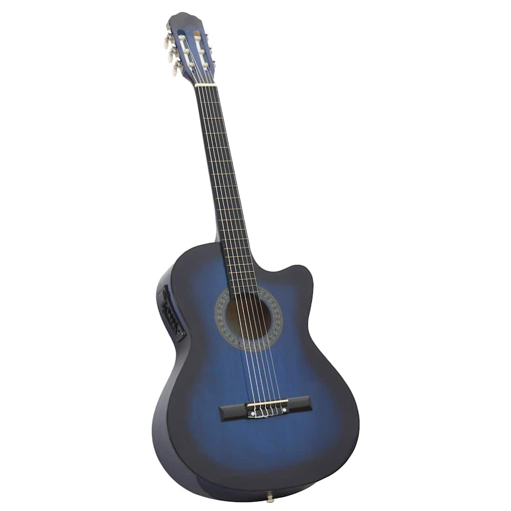 Westerngitarre Cutaway mit Equalizer und 6 Saiten Blau - Premium Gitarren - Just €104.51! Shop now at homesales4u
