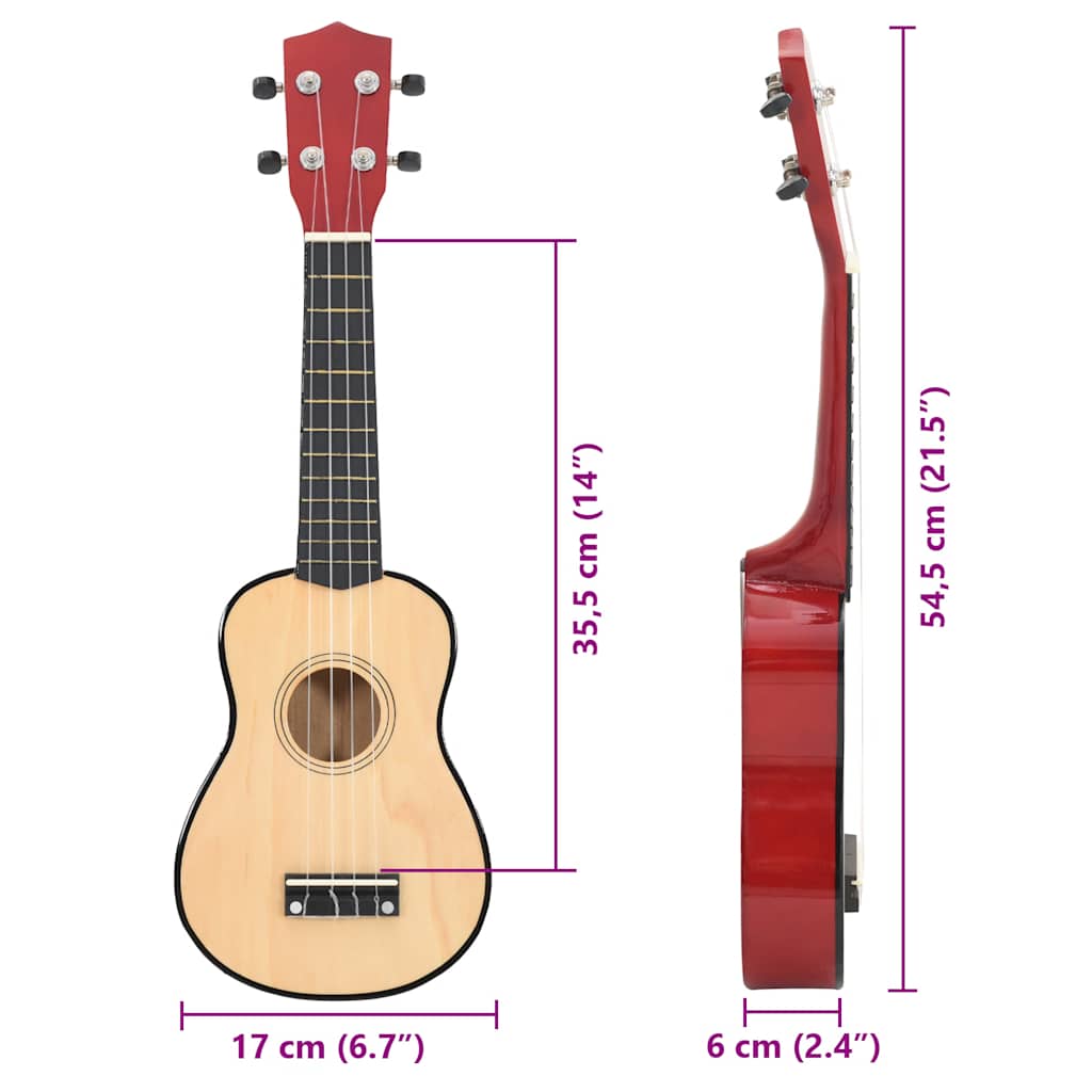 Sopran Ukulele Set für Kinder mit Tasche Dunkles Holz 21" - Premium Saiteninstrumente - Just €41.75! Shop now at homesales4u