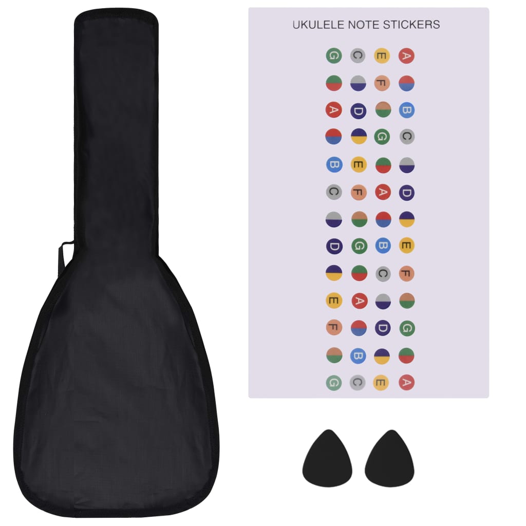 Sopran Ukulele Set für Kinder mit Tasche Dunkles Holz 23" - Premium Saiteninstrumente - Just €41.35! Shop now at homesales4u