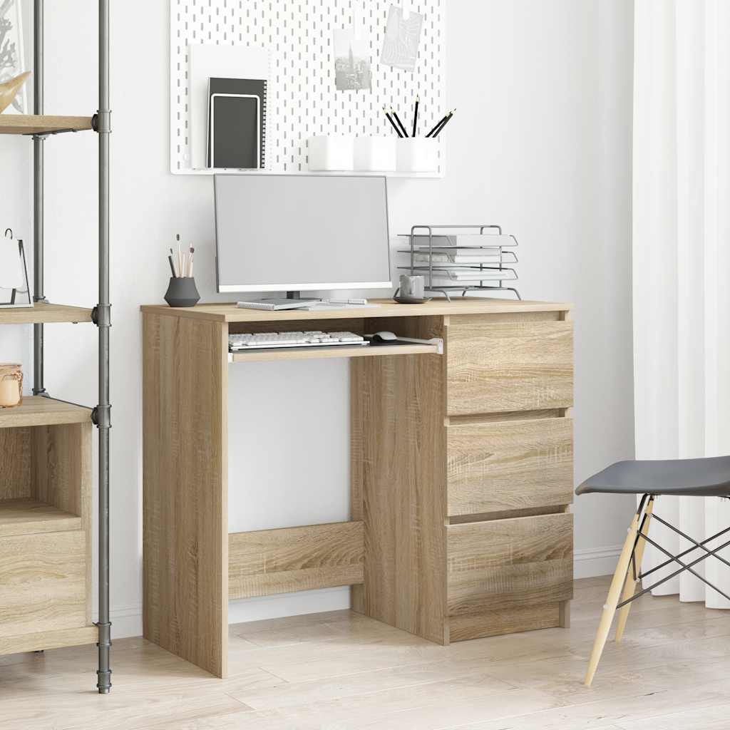 Schreibtisch Sonoma-Eiche 90x45x76 cm Holzwerkstoff - Premium Schreibtische - Just €105.85! Shop now at homesales4u