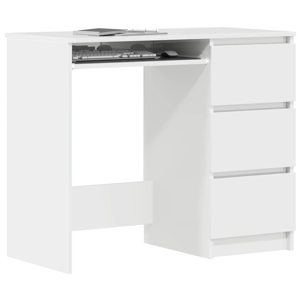 Schreibtisch Hochglanz-Weiß 90x45x76 cm Holzwerkstoff - Premium Schreibtische - Just €163.70! Shop now at homesales4u