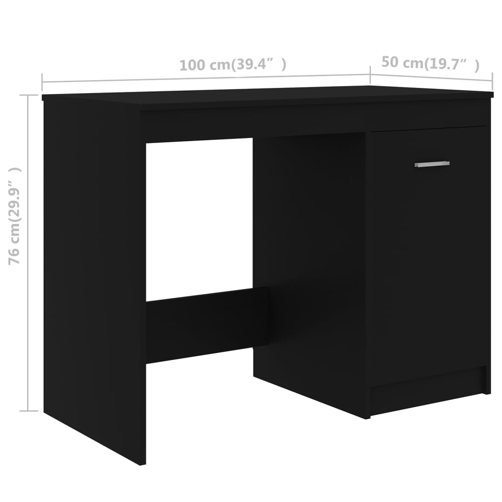 Schreibtisch Schwarz 100x50x76 cm Holzwerkstoff - Premium Schreibtische - Just €100.33! Shop now at homesales4u