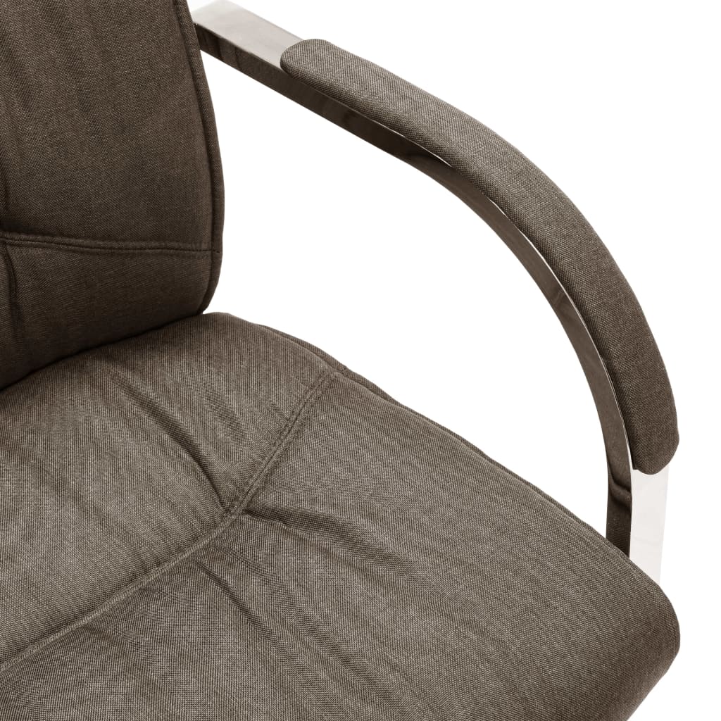 Freischwinger Bürostuhl Taupe Stoff - Premium Bürostühle - Just €136.33! Shop now at homesales4u