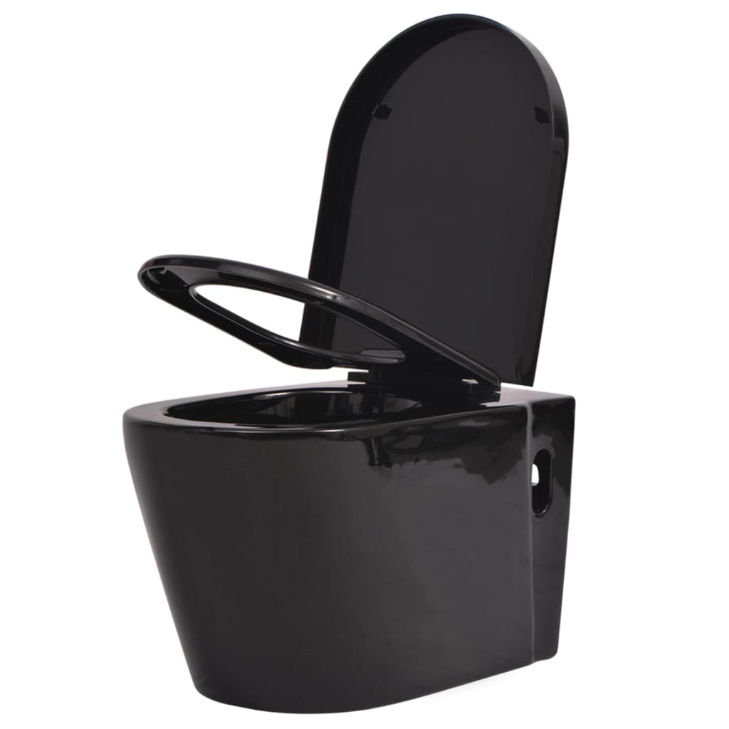 Hänge-Toilette mit Unterputzspülkasten Keramik Schwarz - Premium Toiletten - Just €482.30! Shop now at homesales4u