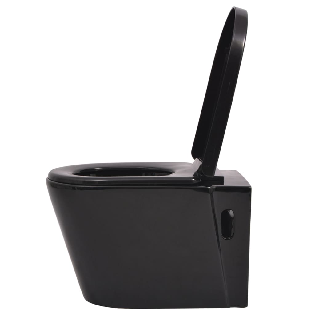 Hänge-Toilette mit Unterputzspülkasten Keramik Schwarz - Premium Toiletten - Just €482.30! Shop now at homesales4u