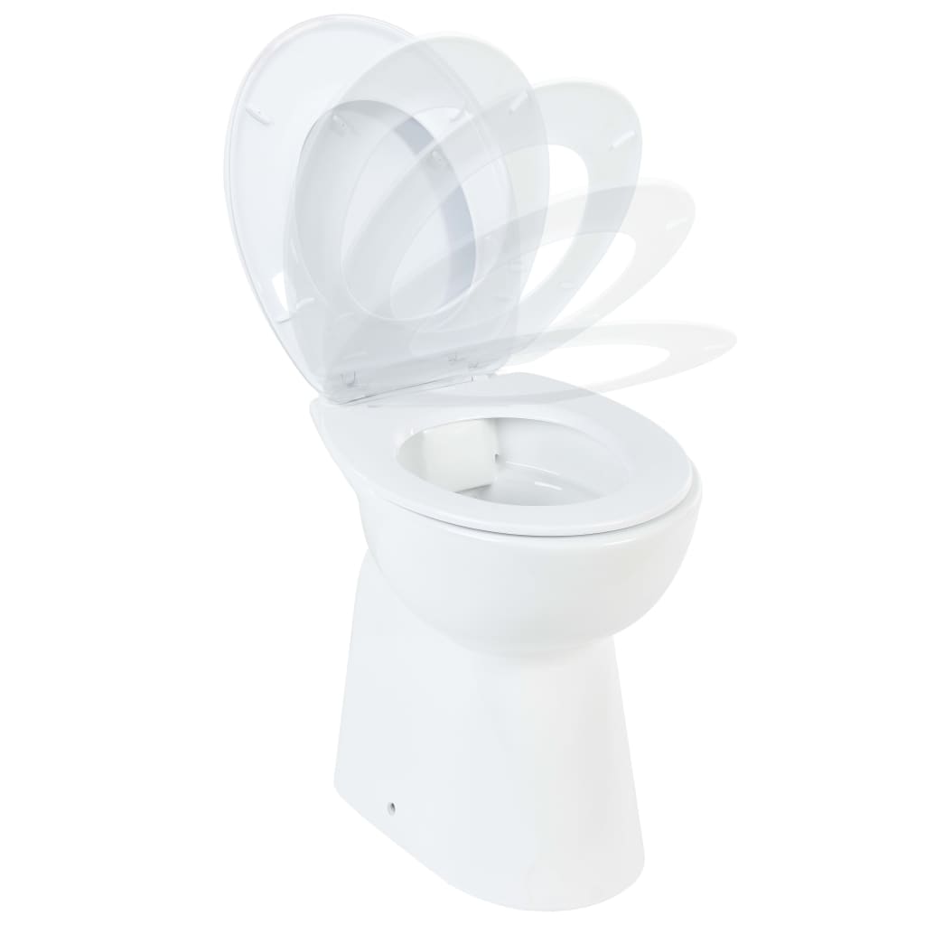 Hohe Spülrandlose Toilette Soft-Close 7 cm Erhöhte Höhe Keramik - Premium Toiletten - Just €221.55! Shop now at homesales4u