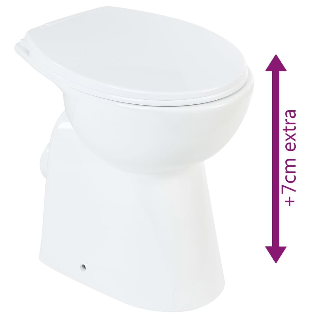 Hohe Spülrandlose Toilette Soft-Close 7 cm Erhöhte Höhe Keramik - Premium Toiletten - Just €221.55! Shop now at homesales4u