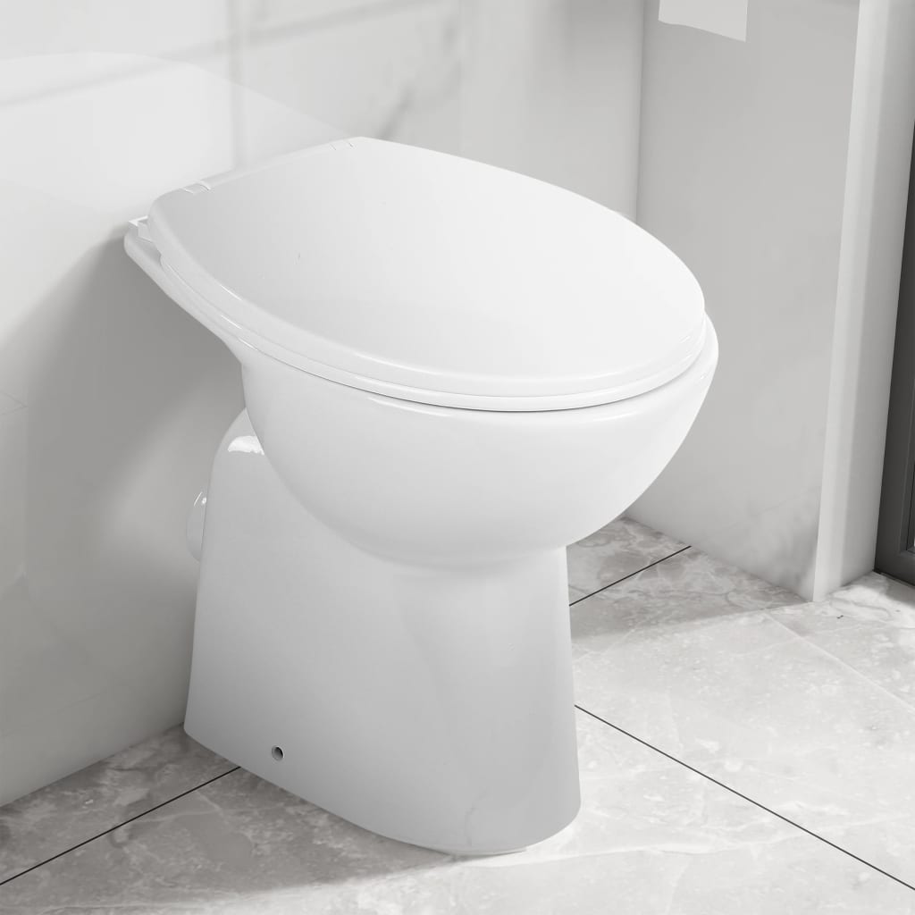 Hohe Spülrandlose Toilette Soft-Close 7 cm Erhöhte Höhe Keramik - Premium Toiletten - Just €221.55! Shop now at homesales4u