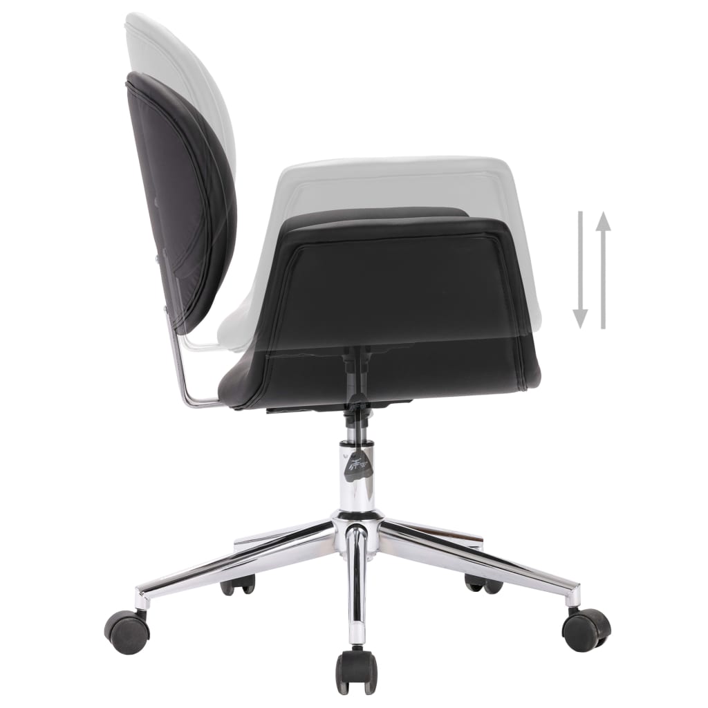 Drehbarer Bürostuhl Schwarz Kunstleder - Premium Bürostühle - Just €148.93! Shop now at homesales4u