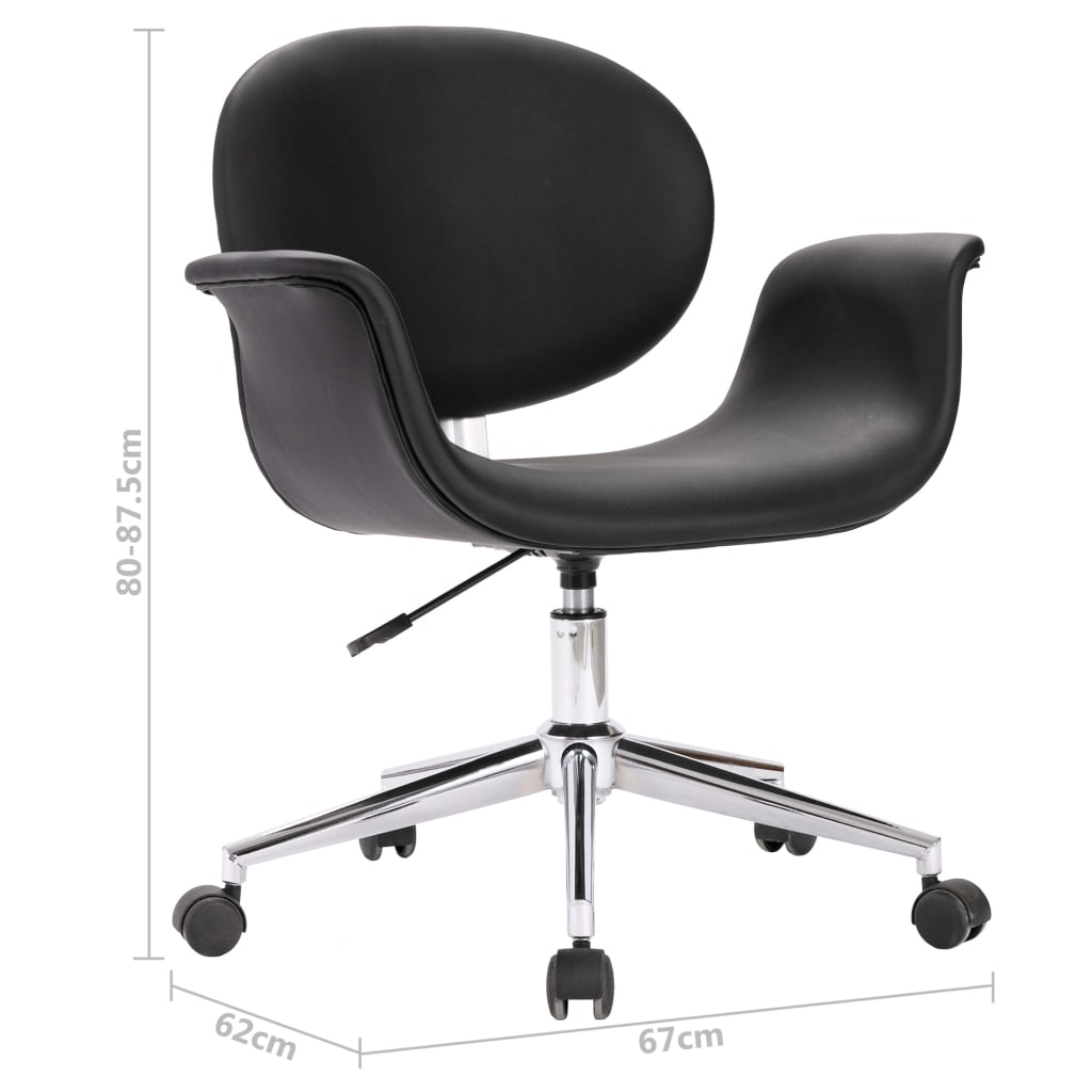 Drehbarer Bürostuhl Schwarz Kunstleder - Premium Bürostühle - Just €148.93! Shop now at homesales4u