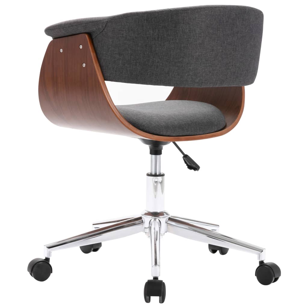 Drehbarer Bürostuhl Grau Bugholz und Stoff - Premium Bürostühle - Just €190.16! Shop now at homesales4u