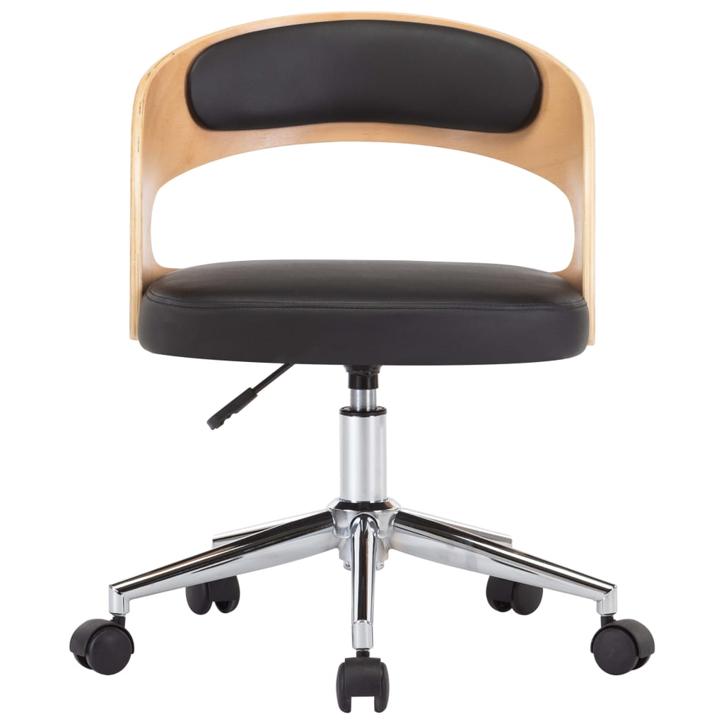 Drehbarer Bürostuhl Schwarz Bugholz und Kunstleder - Premium Bürostühle - Just €171.42! Shop now at homesales4u