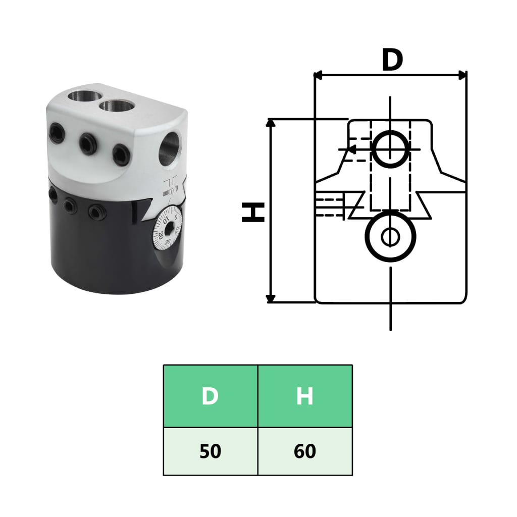 50 mm Bohrkopf mit MT2 Bohrschaft zum Drehfräsen - Premium Mühlen - Just €81.12! Shop now at homesales4u