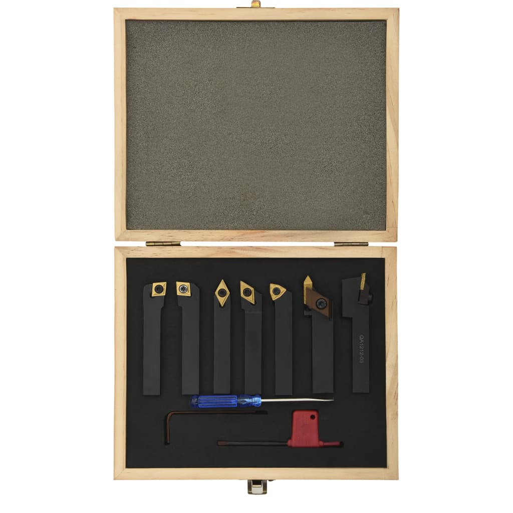 12-tlg. Drehmeißel-Set mit Wendeplatten 12x12 mm 80 mm - Premium Mühlen - Just €141.54! Shop now at homesales4u