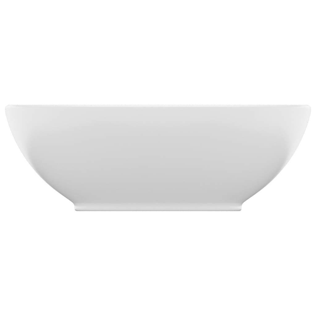 Luxuriöses Ovales Waschbecken Matt Weiß 40x33 cm Keramik - Premium Badezimmer-Waschbecken - Just €99.34! Shop now at homesales4u