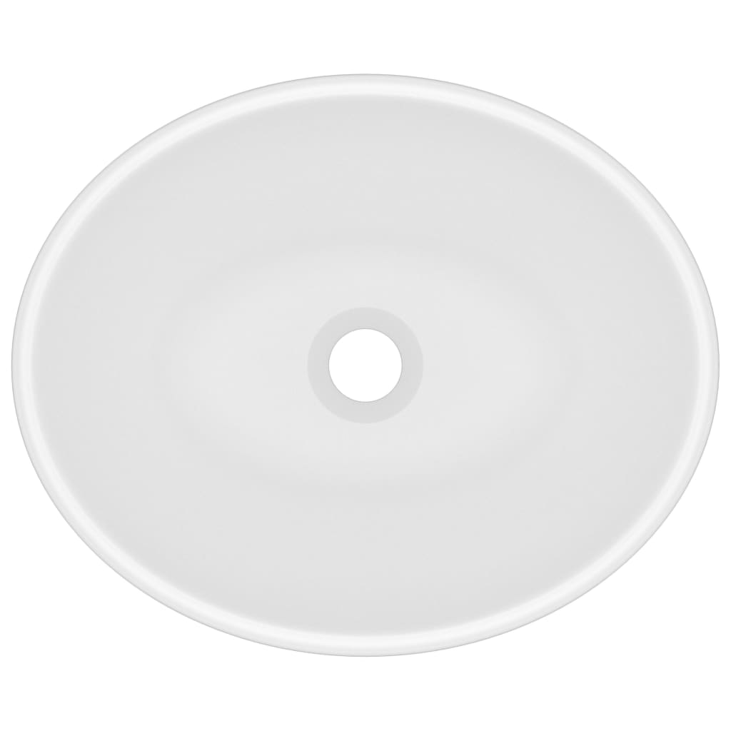 Luxuriöses Ovales Waschbecken Matt Weiß 40x33 cm Keramik - Premium Badezimmer-Waschbecken - Just €99.34! Shop now at homesales4u